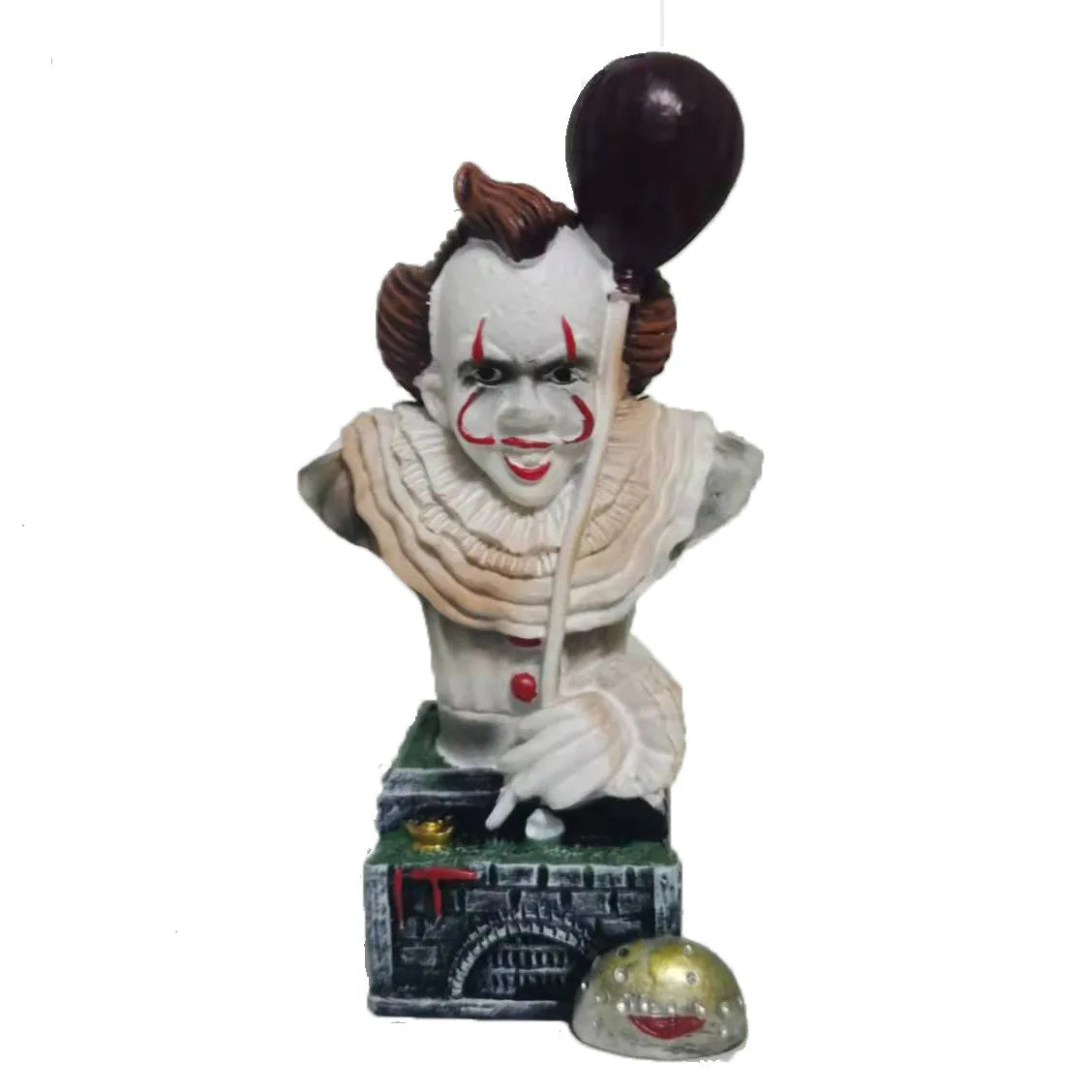 Horror Movie Resin Statue - Halloween Protagonist Ghost Doll - Unique Indoor Decoration Gift-A take A balloon-