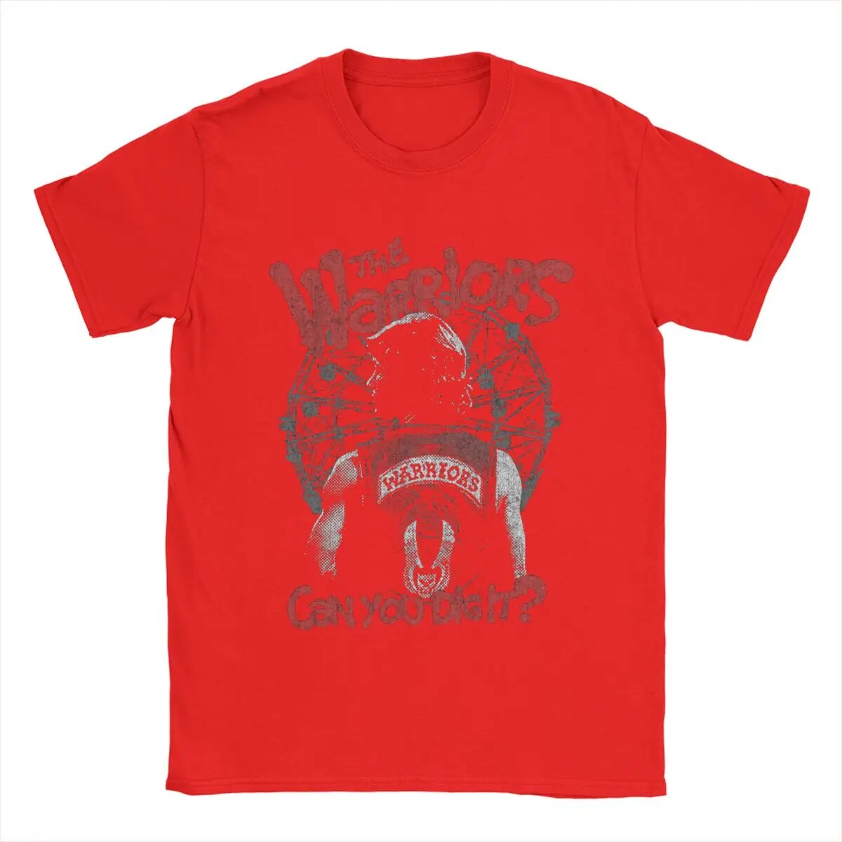 The Warriors Men's T-Shirt - Leisure Round Neck Tee-Red-S-