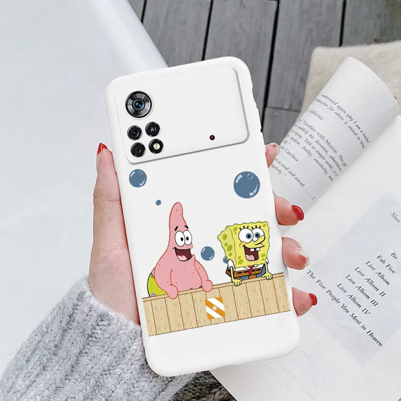 Sponge Bob Square Pants Patrick Star Phone Case - Soft Silicone Coque - For Xiaomi POCOM5S M5 S - PocoM5 S Fundas Bag - Xiaomi Poco M5S - Cartoon lover gift-Kba-hmbb85-POCO X4 Pro 5G-