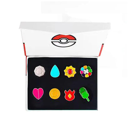 Pokemon Gym Badges Collection - Kanto Johto Hoenn Sinnoh Pins Brooches - Unique Pocket Monster Gift-A-