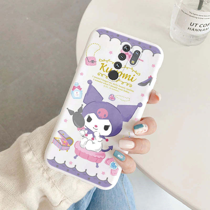 Cartoon Phone Case Kuromi Melody Cinnamoroll - Anti-drop Silicone Case - Xiaomi POCO M2 Redmi 9 Back Cover - Girl Boys for Redmi 9 - Xiaomi Redmi 9 - Anime Fan Gift-Kba-sanlo55-Redmi 9-