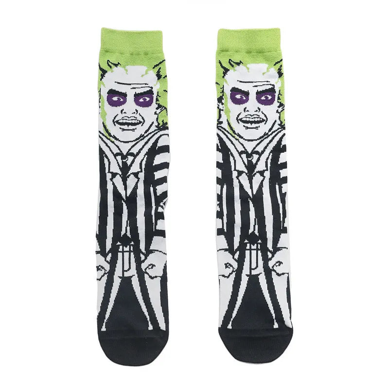 ZF2186 Horror Killers Movie Characters Socks - Unisex Comfortable Fashion - Clown Personality Design-10-