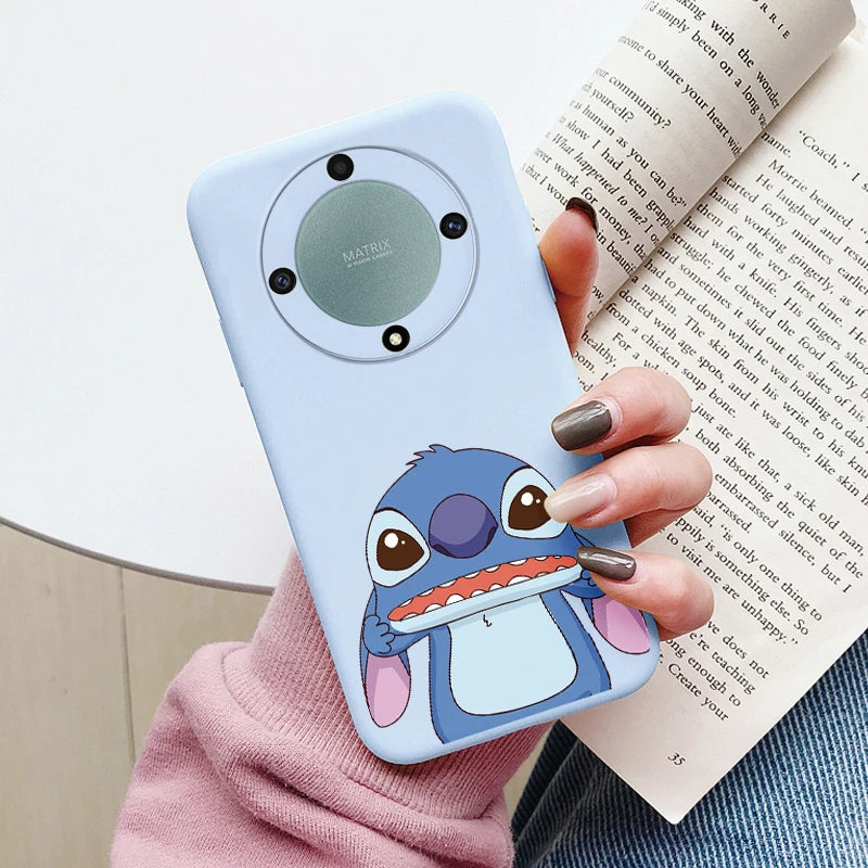 Angel Stitch Lilo Case - Soft Silicone Cartoon Anime Shell - For Honor Magic 5 Lite - Honor X9a Magic5 Lite 5G Phone Cover - All Honor Models - Anime Fan Gift-Kql-dsnrw291-Honor X9a 5G-