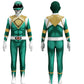 Fantasia Power Samurai Rangers Cosplay Costume - Ideal for Adults and Kids, Includes Morpher, Mighty Morphin Mask, Jumpsuit, and Zentai Suit for Halloween-Green-100-