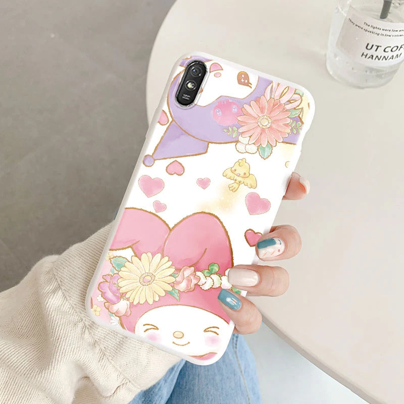 Cute Cartoon Phone Case - Anti-drop Soft Kuromi Melody Cinnamoroll Case - Xiaomi Redmi 9A 9AT Back Cover - Girl Boys for Redmi 9a - Xiaomi Redmi 9A - Anime Fan Gift-Kba-sanlo130-Redmi 9A-