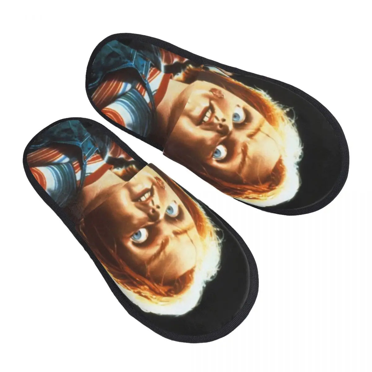 Memory Foam Slippers - Women's Comfy Warm Horror Chucky House Slippers-16-M-