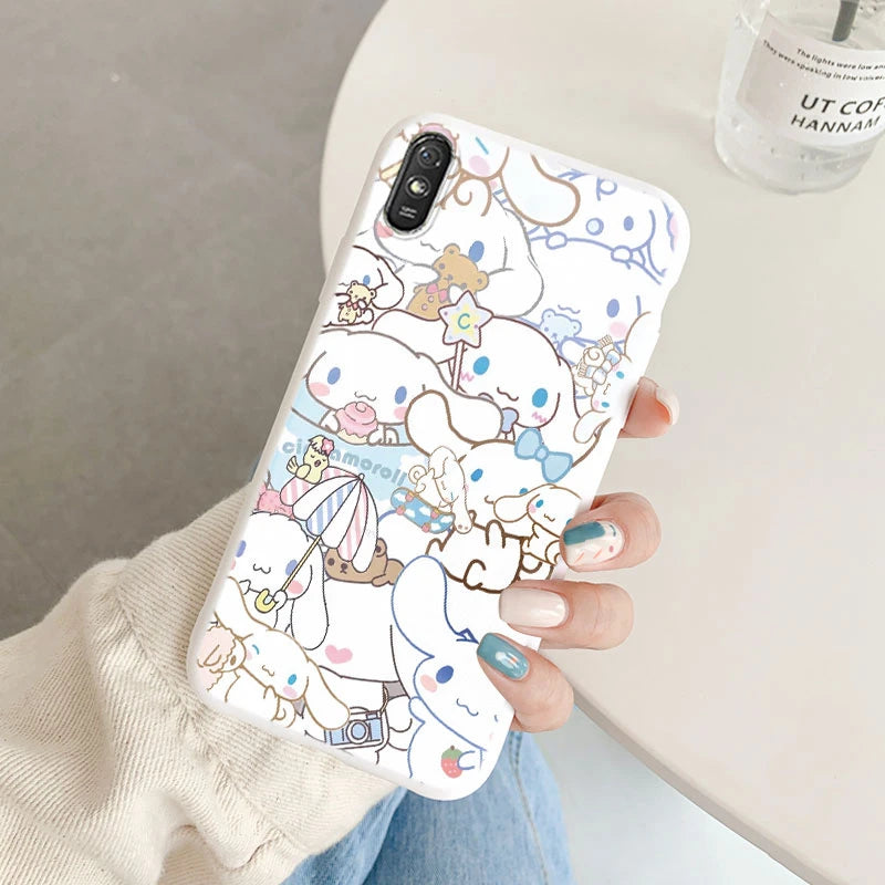 Cute Cartoon Phone Case - Anti-drop Soft Kuromi Melody Cinnamoroll Case - Xiaomi Redmi 9A 9AT Back Cover - Girl Boys for Redmi 9a - Xiaomi Redmi 9A - Anime Fan Gift-Kba-sanlo20-Redmi 9A-