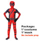 Boys 4-12 Years Deadpool Costume - Kids Cosplay Mask Suit with Jumpsuit, Ideal for Halloween Party and Carnival Show-only costume-XS-Spider-Man