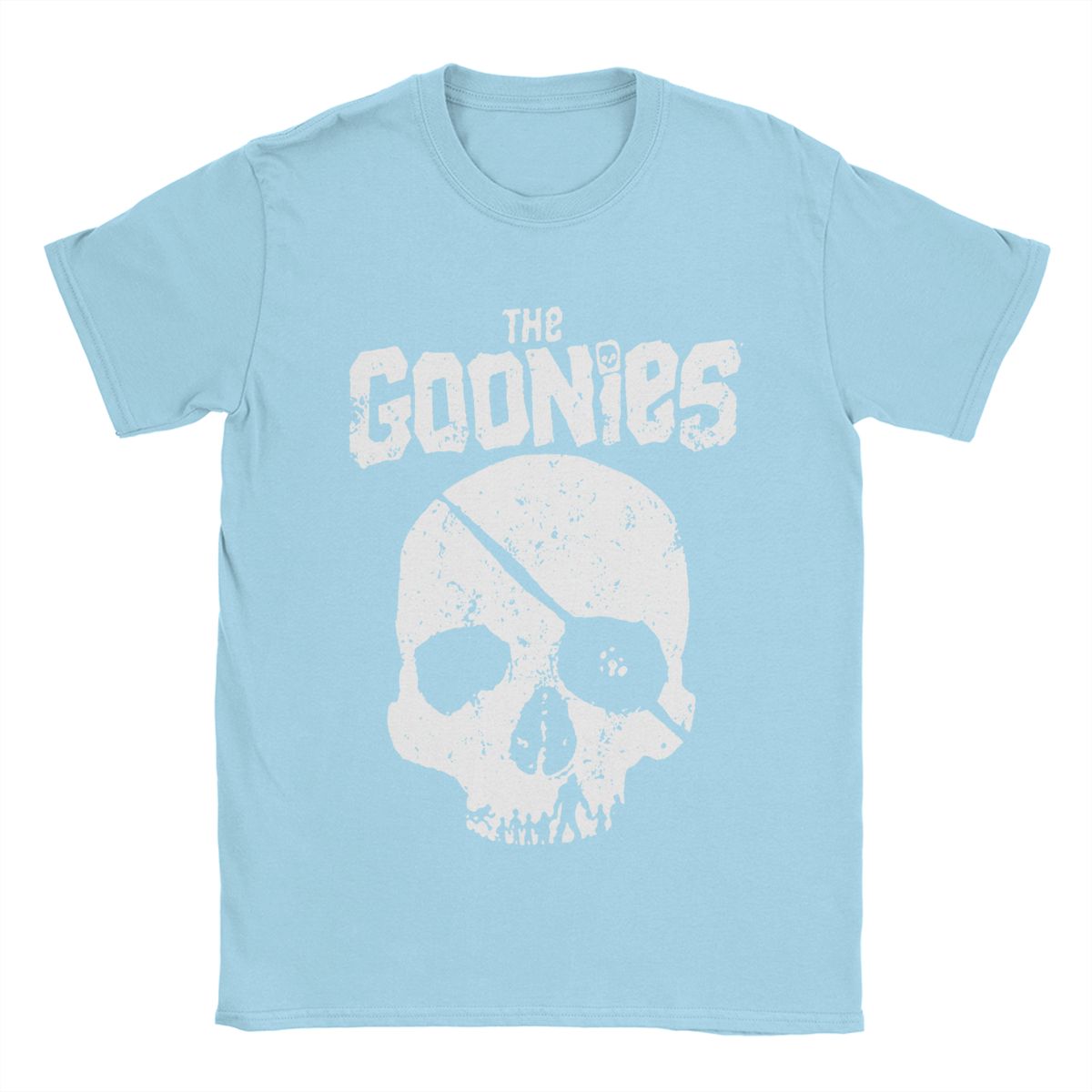 The Goonies - Classic 80s - Cult Childrens Movie - Vintage Film Lover T-Shirt-Sky Blue-S-