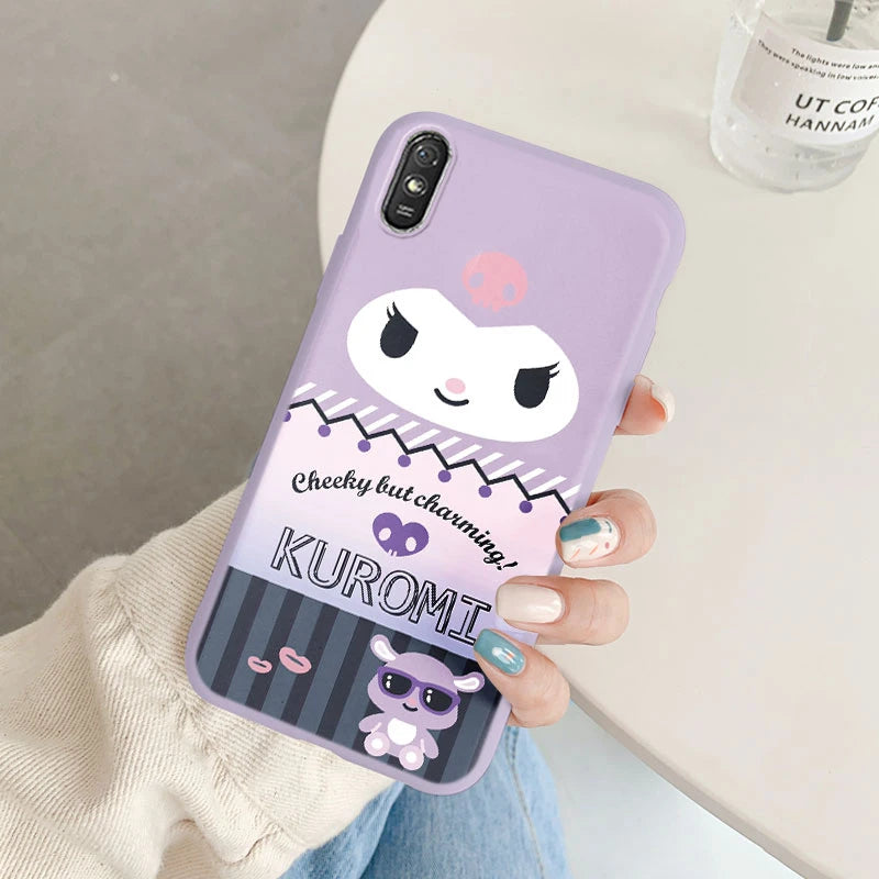Cute Cartoon Phone Case - Anti-drop Soft Kuromi Melody Cinnamoroll Case - Xiaomi Redmi 9A 9AT Back Cover - Girl Boys for Redmi 9a - Xiaomi Redmi 9A - Anime Fan Gift-Kcz-sanlo100-Redmi 9A-