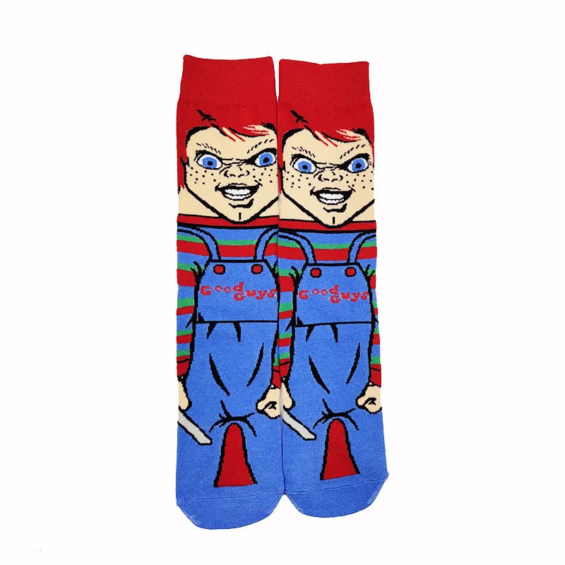 ZF2186 Horror Killers Movie Characters Socks - Unisex Comfortable Fashion - Clown Personality Design-7-