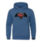 Superman / Batman - Super-Bat Hoodie - Men's Casual Streetwear-Haze Blue1-S-