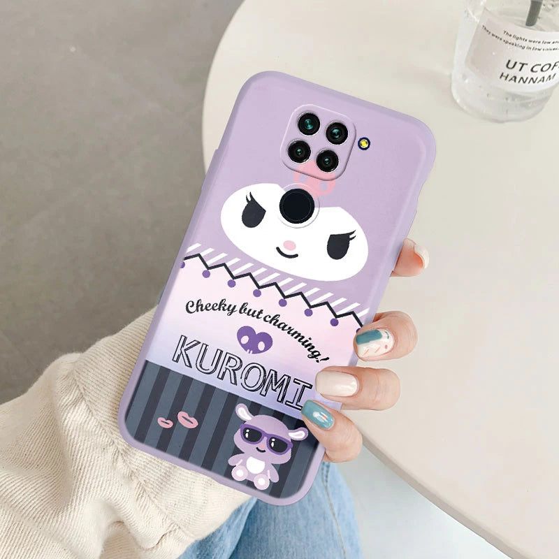 Cute Cartoon Kuromi Melody Cinnamoroll Phone Case - Anti-drop Cases - Xiaomi Redmi Note 9 Back Cover - Girl Boys for Redmi Note 9 - Xiaomi Redmi Note 9 - Anime Fan Gift-Kcz-sanlo100-Redmi Note 9-