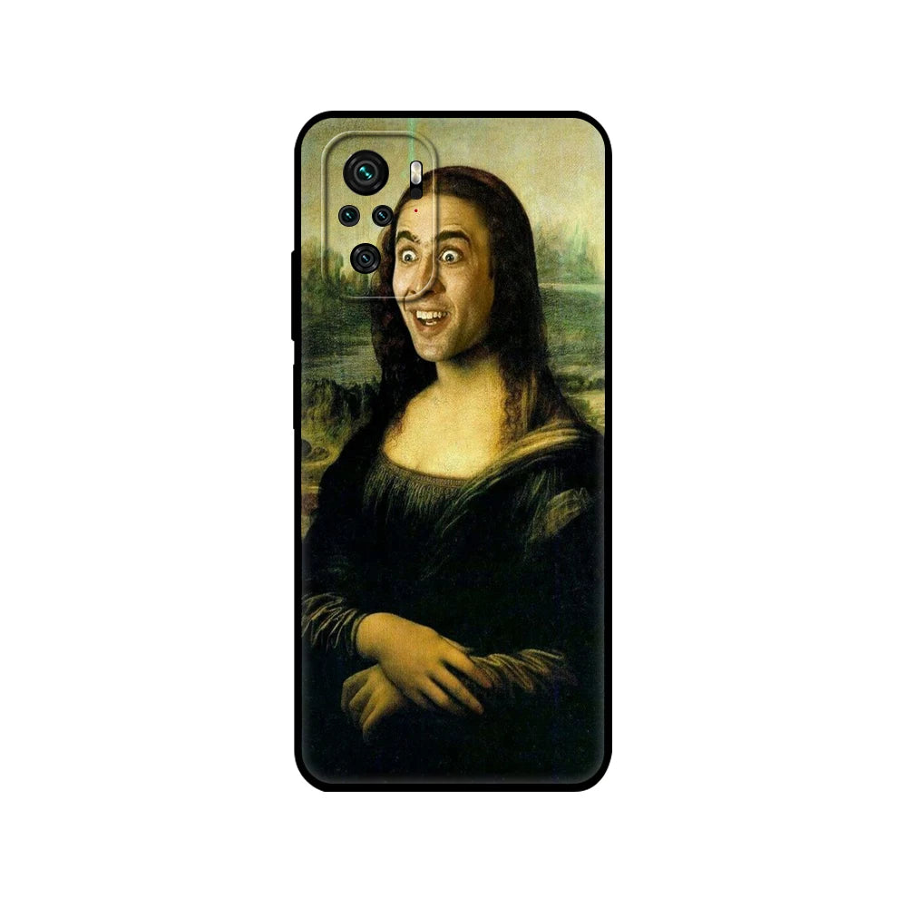 Nicolas Cage Tribute - Xiaomi Redmi Phone Case - Fits 9T, Note 9T, Note 10 5G, 4G Pro, 10S - Black TPU Material.-92626-For Xiaomi Redmi 9T-