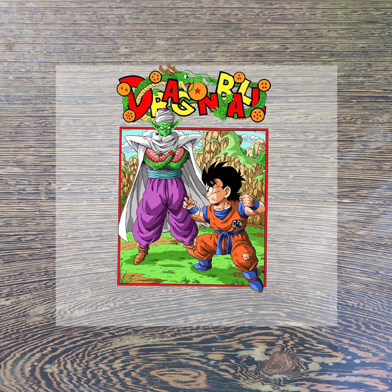 Dragon Ball Clothes Sticker Son Goku Patches Cartoon Anime Iron on Clothing Patches Heart Transfer Applique Hot Thermal Sticker-QLZ184-5-8cm-