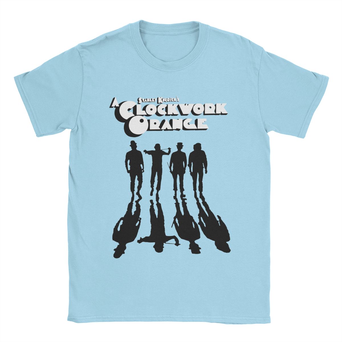 A Clockwork Orange - 100% Cotton T-Shirt - Stanley Kubrick - Sci-Fi Fan Garment-Sky Blue-S-