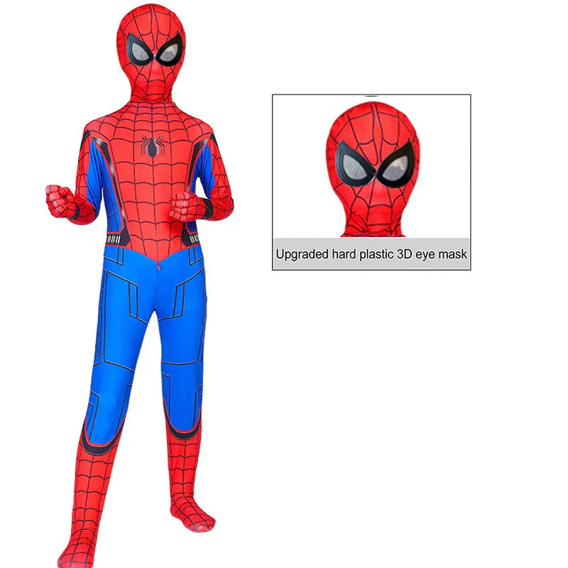 Spiderman Cotume Cosplay Spider Man Far From Home Child's SpiderMan Fabric Mask Red/Black-SBN07-100-Spider-Man