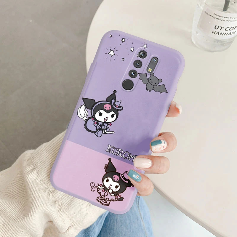 Cartoon Phone Case Kuromi Melody Cinnamoroll - Anti-drop Silicone Case - Xiaomi POCO M2 Redmi 9 Back Cover - Girl Boys for Redmi 9 - Xiaomi Redmi 9 - Anime Fan Gift-Kcz-sanlo101-Redmi 9-