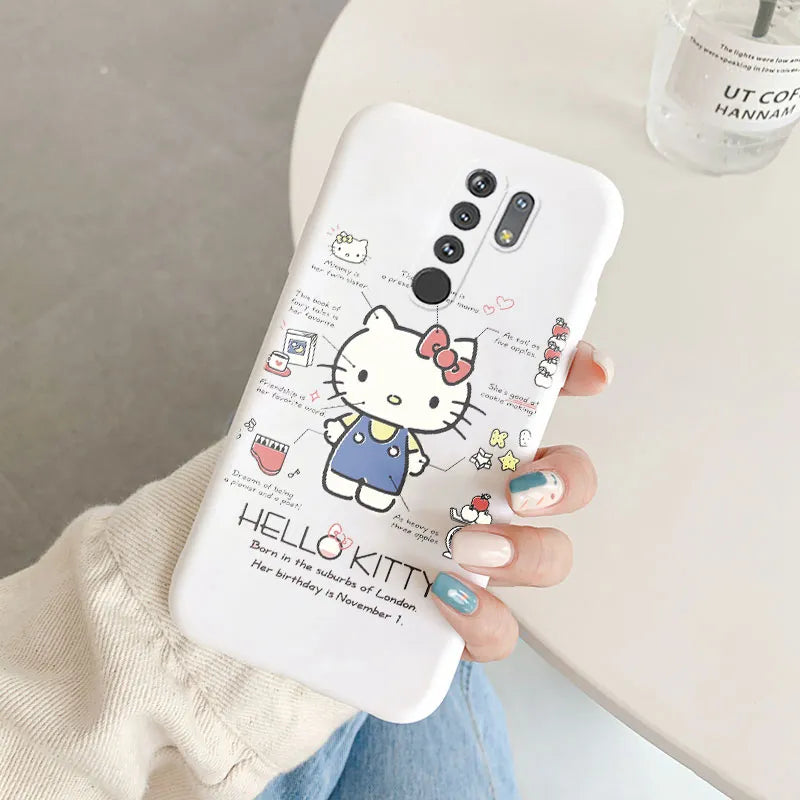 Cartoon Phone Case Kuromi Melody Cinnamoroll - Anti-drop Silicone Case - Xiaomi POCO M2 Redmi 9 Back Cover - Girl Boys for Redmi 9 - Xiaomi Redmi 9 - Anime Fan Gift-Kba-sanlo36-Redmi 9-