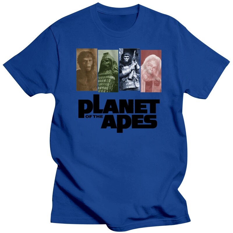 Planet Of The Apes - 1968 Movie Poster T-Shirt - Cult Movie Classic - Garment-SkyblueMen-S-