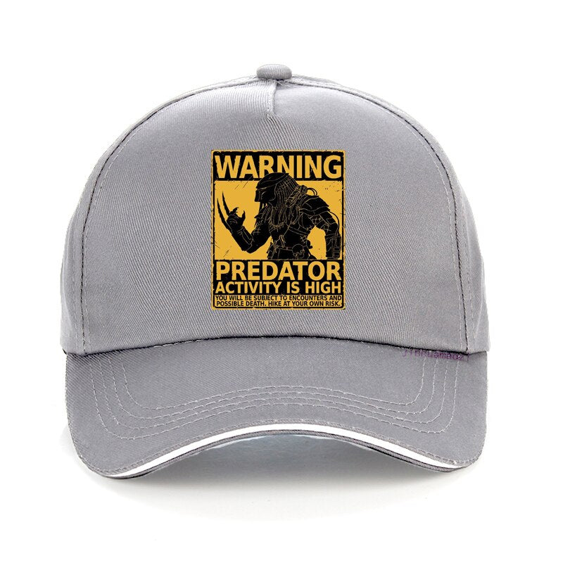 Predator Activity Is High - Snapback Baseball Cap - Summer Hat For Men and Women-Gray-Adjustable-