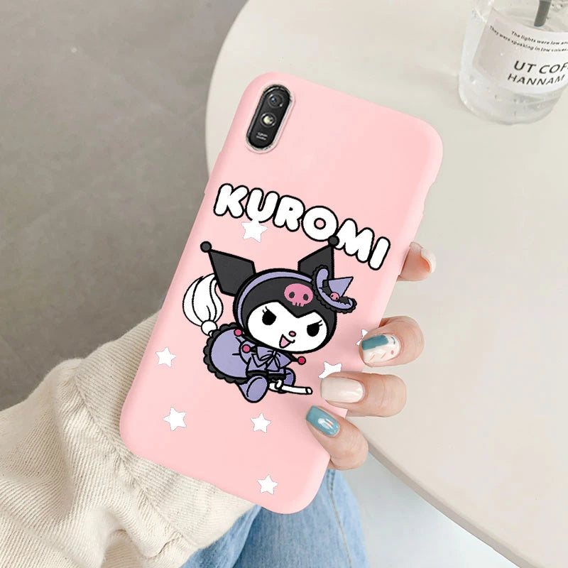 Cute Cartoon Phone Case - Anti-drop Soft Kuromi Melody Cinnamoroll Case - Xiaomi Redmi 9A 9AT Back Cover - Girl Boys for Redmi 9a - Xiaomi Redmi 9A - Anime Fan Gift-Kqf-sanlo119-Redmi 9A-