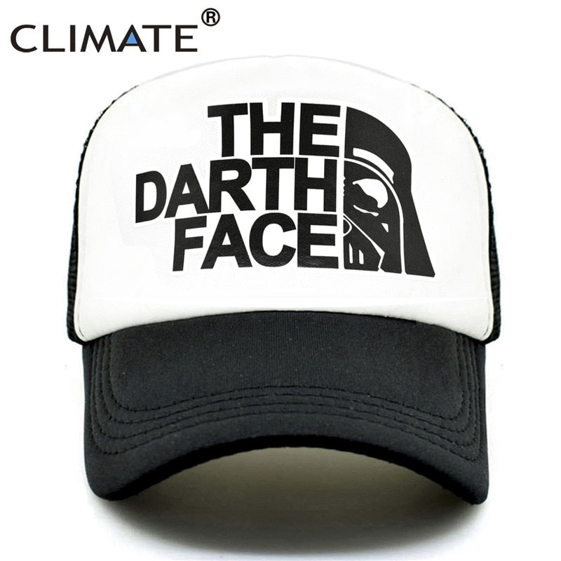 Darth Trucker - Ultimate Trucker - Snapback Baseball Cap - Summer Hat For Men and Women-Black White-Kid 52to55cm Head-