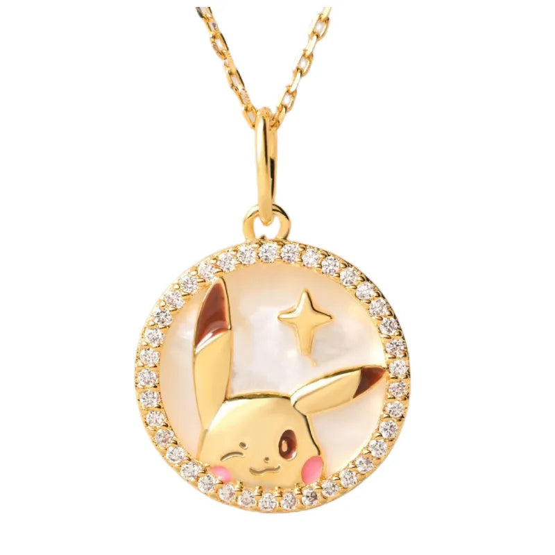 Pokemon Cartoon Anime Fashion Trend Necklace Pendant - Charizard Eevee - Exquisite Jewelry - Kawaii Accessories - Birthday Gift-Multicolor-