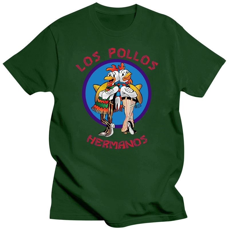 Breaking Bad - LOS POLLOS - Chicken Brothers Crackdown - 100% Cotton T-shirt-greenMen-XXS-