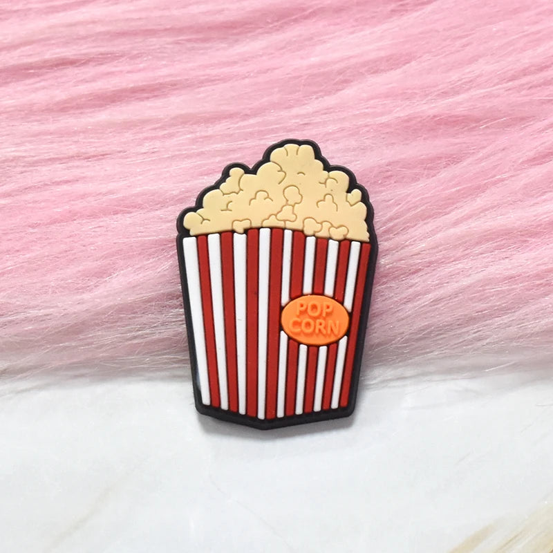 Ultimate Snack Selection: 10 Delightful Food-Themed Pin Brooches, Featuring Popcorn and More-