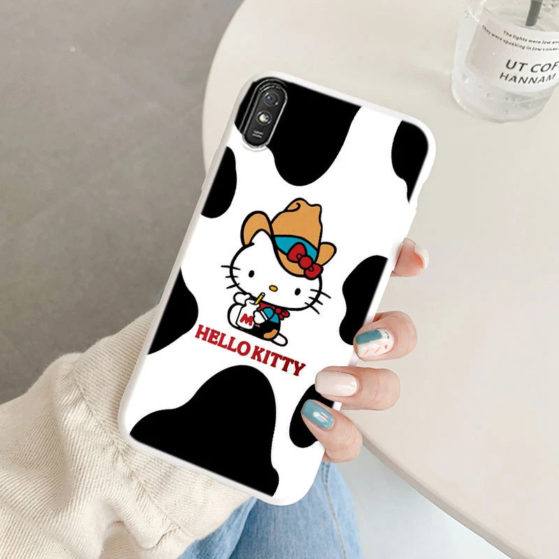 Cute Cartoon Phone Case - Anti-drop Soft Kuromi Melody Cinnamoroll Case - Xiaomi Redmi 9A 9AT Back Cover - Girl Boys for Redmi 9a - Xiaomi Redmi 9A - Anime Fan Gift-Kba-sanlo67-Redmi 9A-