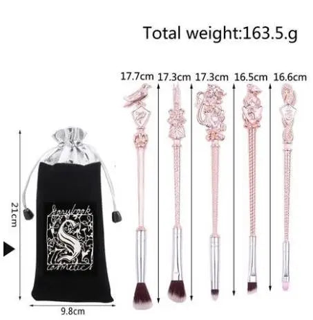 Metal Magic Wand Makeup Brush Set - Harry Potter Cosmetics - Ideal Beauty Makeup Kit-Common a-