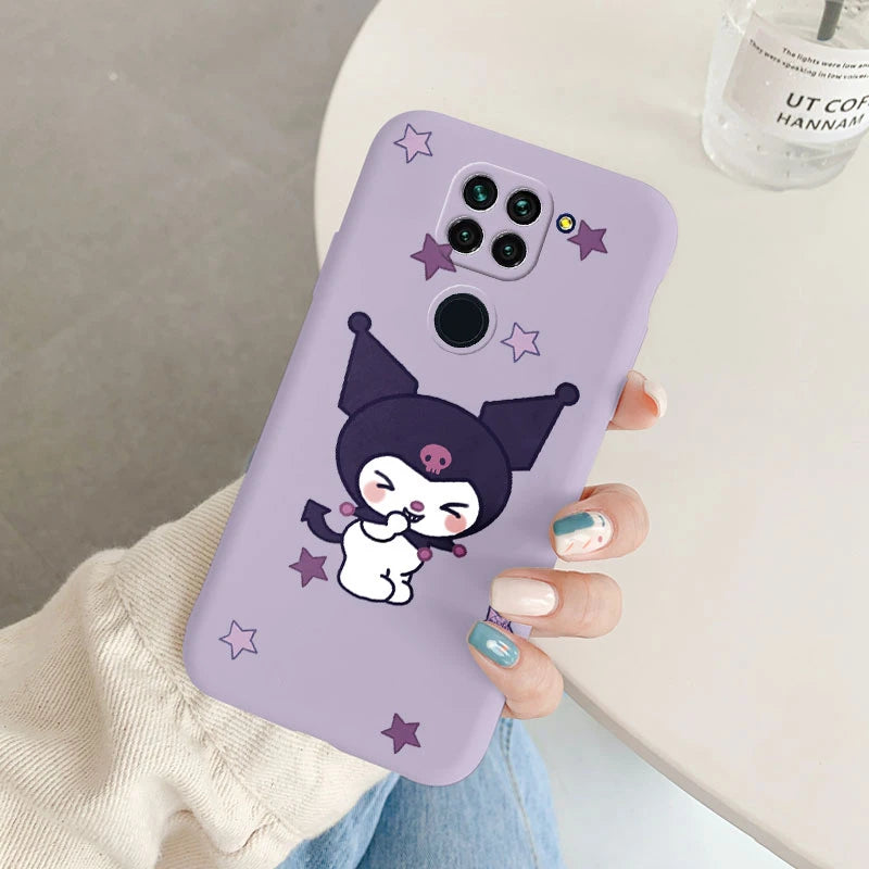 Cute Cartoon Kuromi Melody Cinnamoroll Phone Case - Anti-drop Cases - Xiaomi Redmi Note 9 Back Cover - Girl Boys for Redmi Note 9 - Xiaomi Redmi Note 9 - Anime Fan Gift-Kcz-sanlo175-Redmi Note 9-
