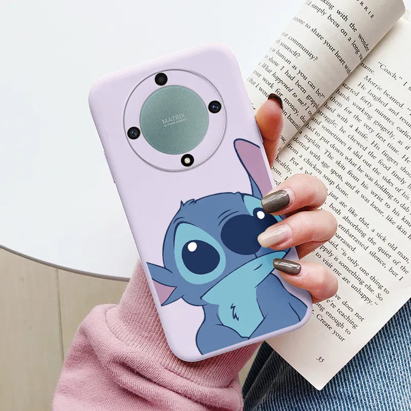 Angel Stitch Lilo Case - Soft Silicone Cartoon Anime Shell - For Honor Magic 5 Lite - Honor X9a Magic5 Lite 5G Phone Cover - All Honor Models - Anime Fan Gift-Kcz-dsnrw263-Honor X9a 5G-