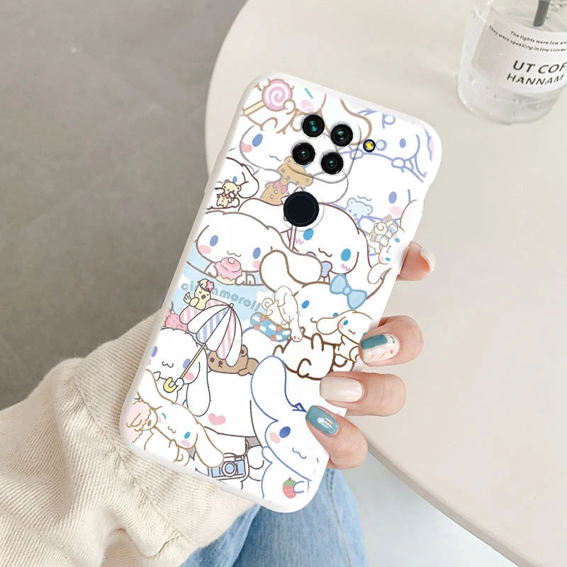 Cute Cartoon Kuromi Melody Cinnamoroll Phone Case - Anti-drop Cases - Xiaomi Redmi Note 9 Back Cover - Girl Boys for Redmi Note 9 - Xiaomi Redmi Note 9 - Anime Fan Gift-Kba-sanlo20-Redmi Note 9-