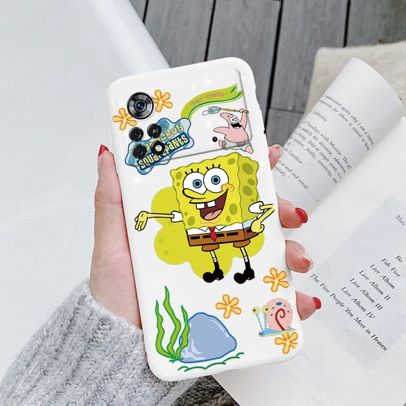 Sponge Bob Square Pants Patrick Star Phone Case - Soft Silicone Coque - For Xiaomi POCOM5S M5 S - PocoM5 S Fundas Bag - Xiaomi Poco M5S - Cartoon lover gift-Kba-hmbb65-POCO X4 Pro 5G-