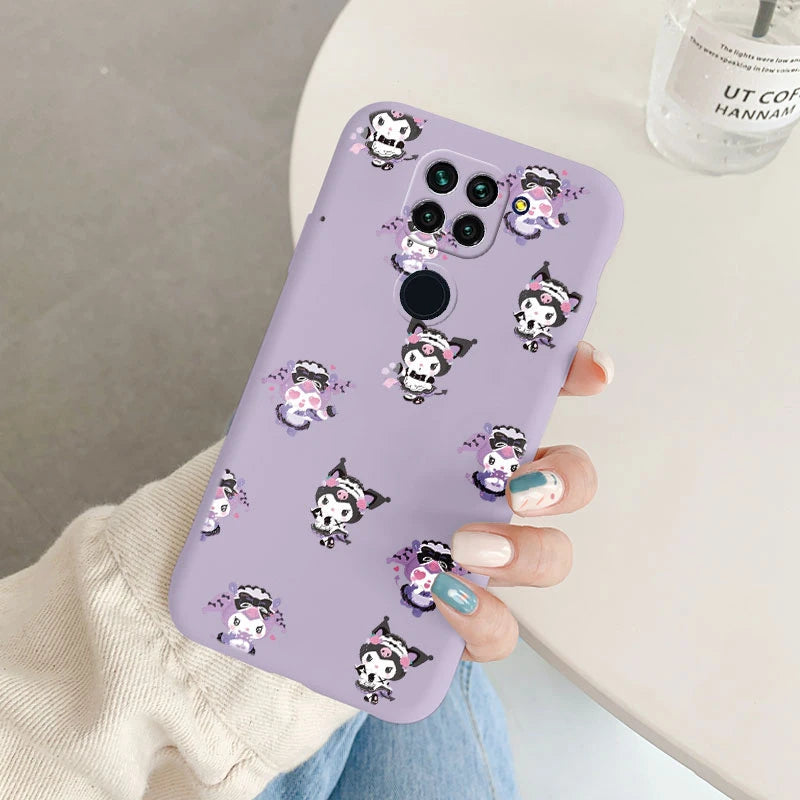Cute Cartoon Kuromi Melody Cinnamoroll Phone Case - Anti-drop Cases - Xiaomi Redmi Note 9 Back Cover - Girl Boys for Redmi Note 9 - Xiaomi Redmi Note 9 - Anime Fan Gift-Kcz-sanlo33-Redmi Note 9-