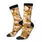 Popcorn Hip Hop Vintage Crazy Sock - Funny Seamless Pattern for Men - Novelty Printed Boys Crew Gift-3 Black-One Size-