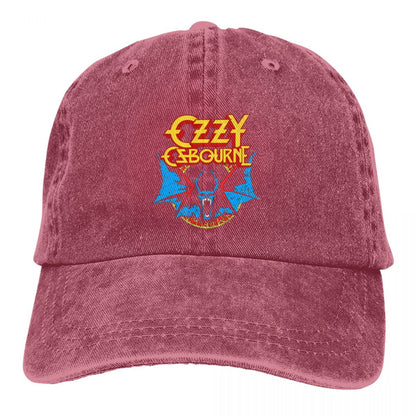 Ozzy Osbourne Rock Bat Prince Of Darkness - Snapback Baseball Cap - Summer Hat For Men and Women-Red-One Size-