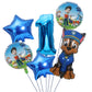 1Set Cartoon Paw Patrol Ryder Birthday Decoration - Aluminum Film Balloon Set Dog Chase Skye Marshall - Party Supplies Children Toys-Blue 6pcs 1-