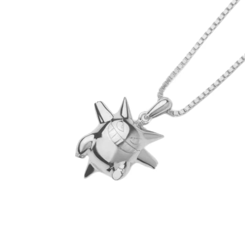 Pokemon Cartoon Anime Fashion Trend Necklace Pendant - Charizard Eevee - Exquisite Jewelry - Kawaii Accessories - Birthday Gift-WHITE-