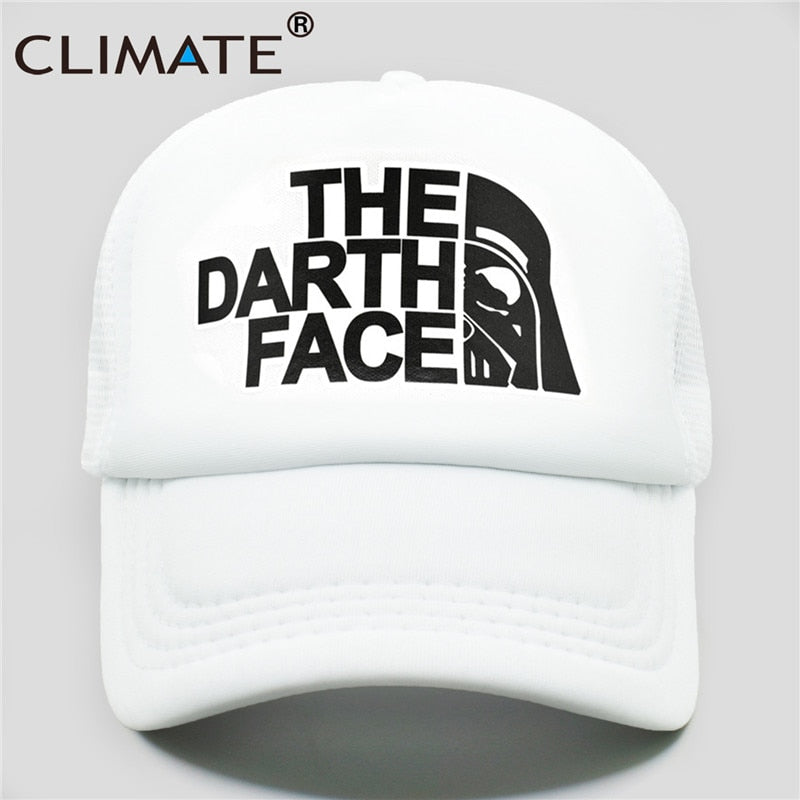 Darth Trucker - Ultimate Trucker - Snapback Baseball Cap - Summer Hat For Men and Women-Full White-Kid 52to55cm Head-
