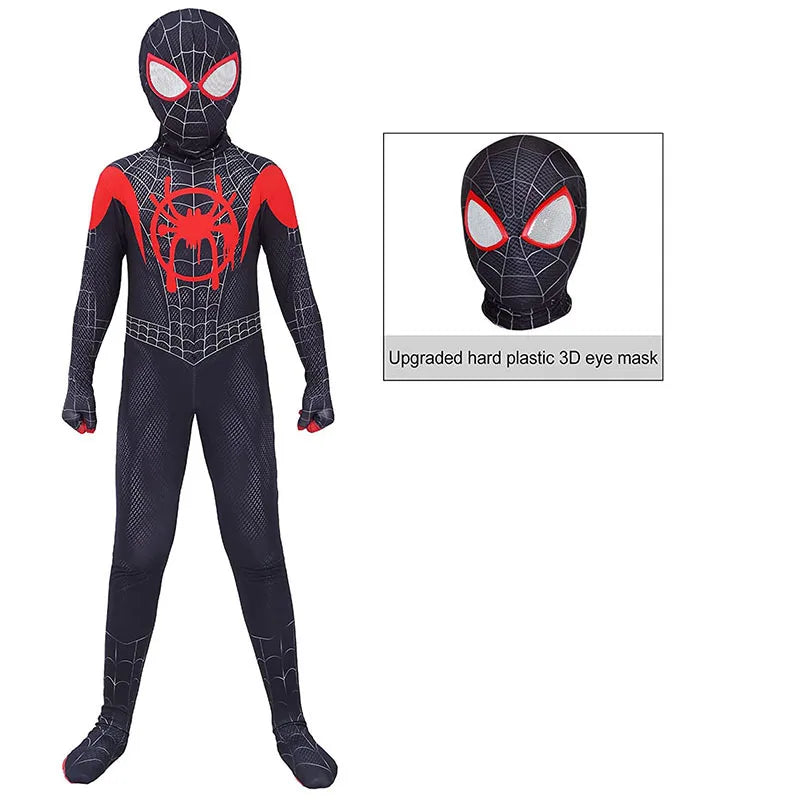 Spiderman Cotume Cosplay Spider Man Far From Home Child's SpiderMan Fabric Mask Red/Black-SBN04 1-100-Spider-Man