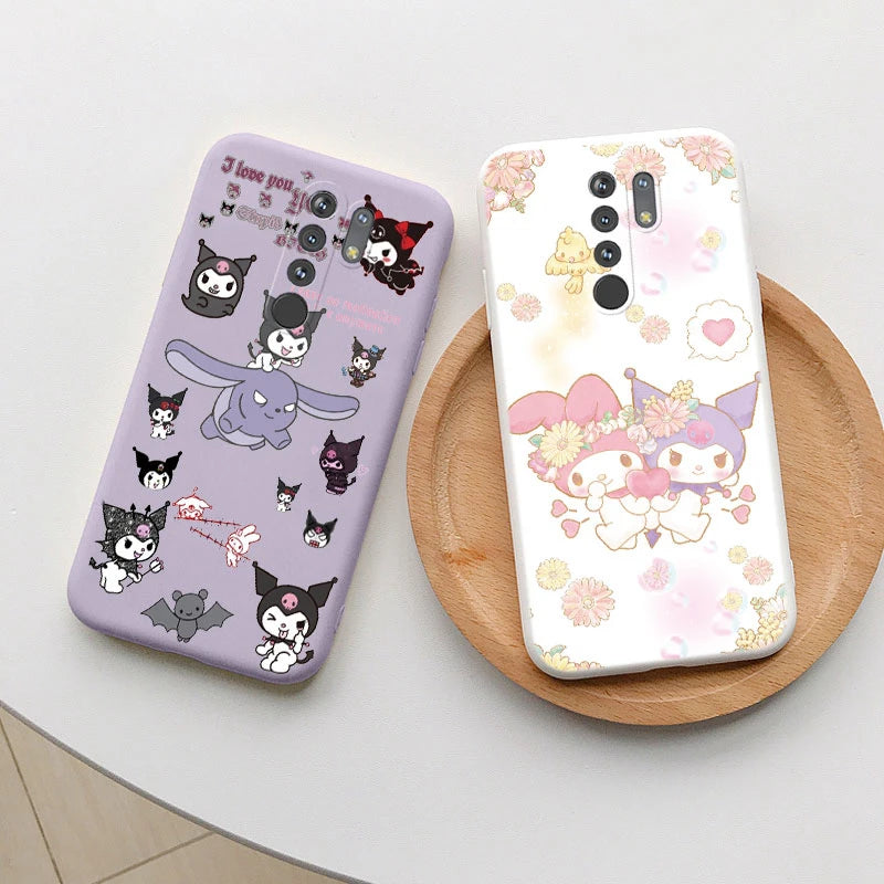 Cartoon Phone Case Kuromi Melody Cinnamoroll - Anti-drop Silicone Case - Xiaomi POCO M2 Redmi 9 Back Cover - Girl Boys for Redmi 9 - Xiaomi Redmi 9 - Anime Fan Gift-