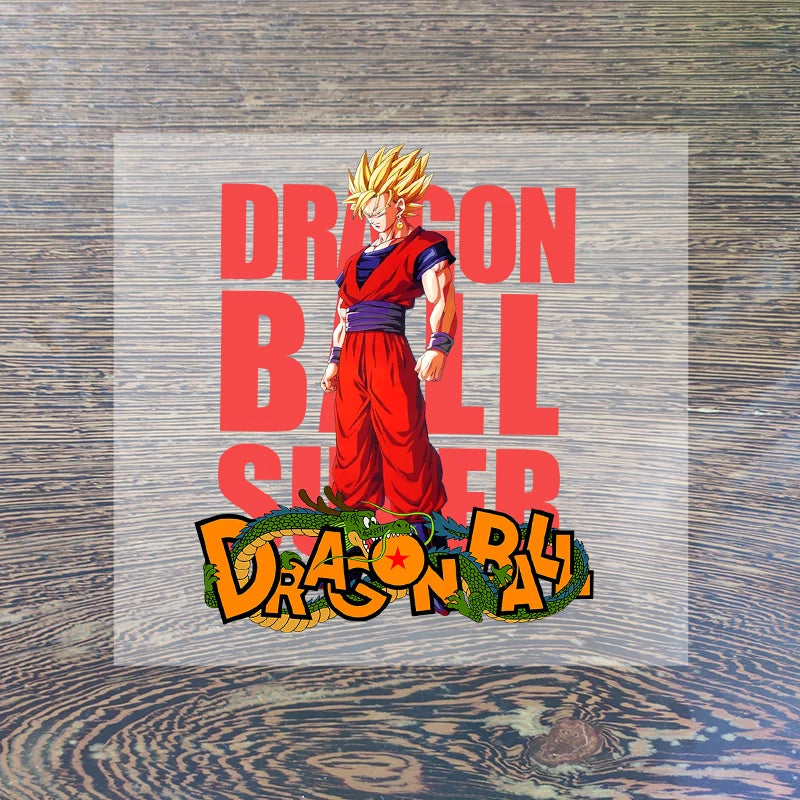 Dragon Ball Clothes Sticker Son Goku Patches Cartoon Anime Iron on Clothing Patches Heart Transfer Applique Hot Thermal Sticker-QLZ175-5-8cm-