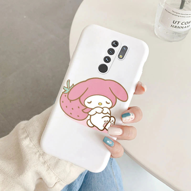 Cartoon Phone Case Kuromi Melody Cinnamoroll - Anti-drop Silicone Case - Xiaomi POCO M2 Redmi 9 Back Cover - Girl Boys for Redmi 9 - Xiaomi Redmi 9 - Anime Fan Gift-Kba-sanlo176-Redmi 9-