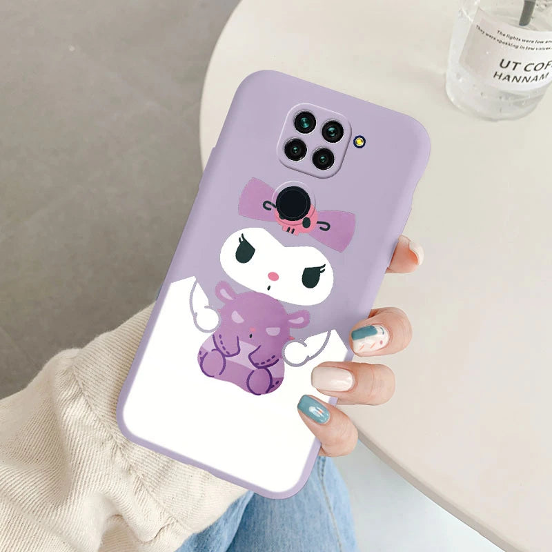 Cute Cartoon Kuromi Melody Cinnamoroll Phone Case - Anti-drop Cases - Xiaomi Redmi Note 9 Back Cover - Girl Boys for Redmi Note 9 - Xiaomi Redmi Note 9 - Anime Fan Gift-Kcz-sanlo98-Redmi Note 9-
