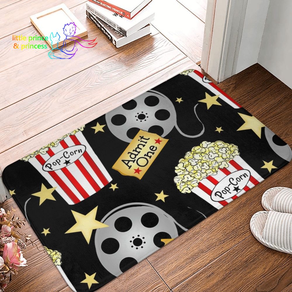 Cinema Admit One Ticket Pillow - Red Doormat and Floor Door Mats - Camera Rug and Carpet Footpad Set-40cm by 60cm-Style A-