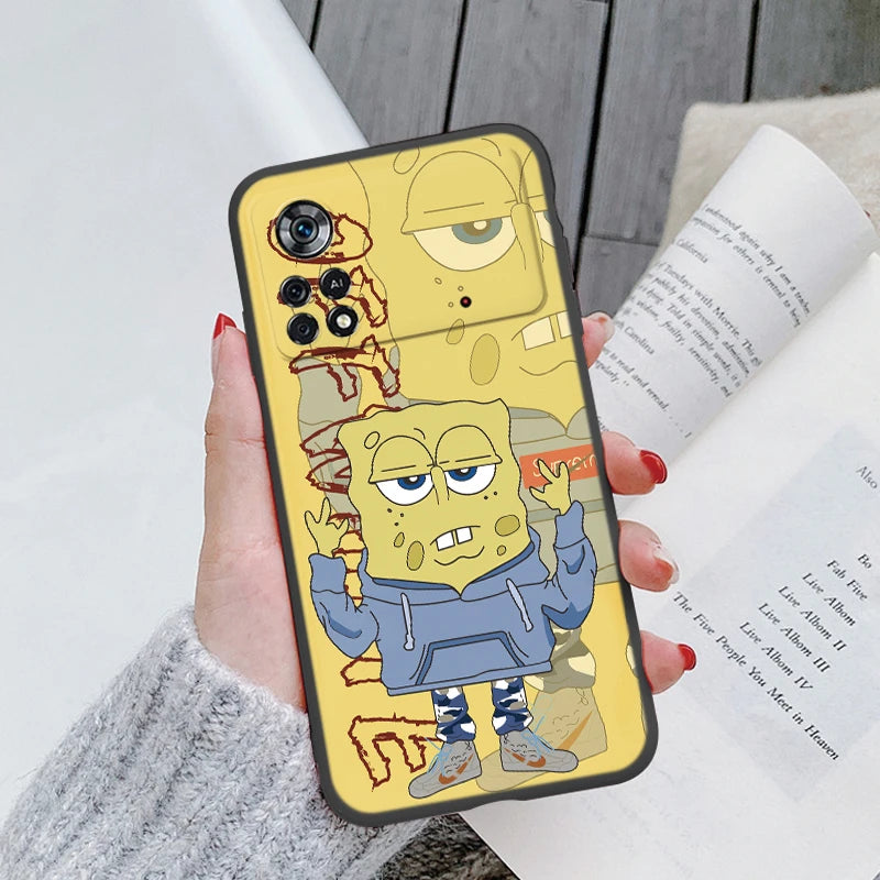 Sponge Bob Square Pants Patrick Star Phone Case - Soft Silicone Coque - For Xiaomi POCOM5S M5 S - PocoM5 S Fundas Bag - Xiaomi Poco M5S - Cartoon lover gift-Khe-hmbb98-POCO X4 Pro 5G-
