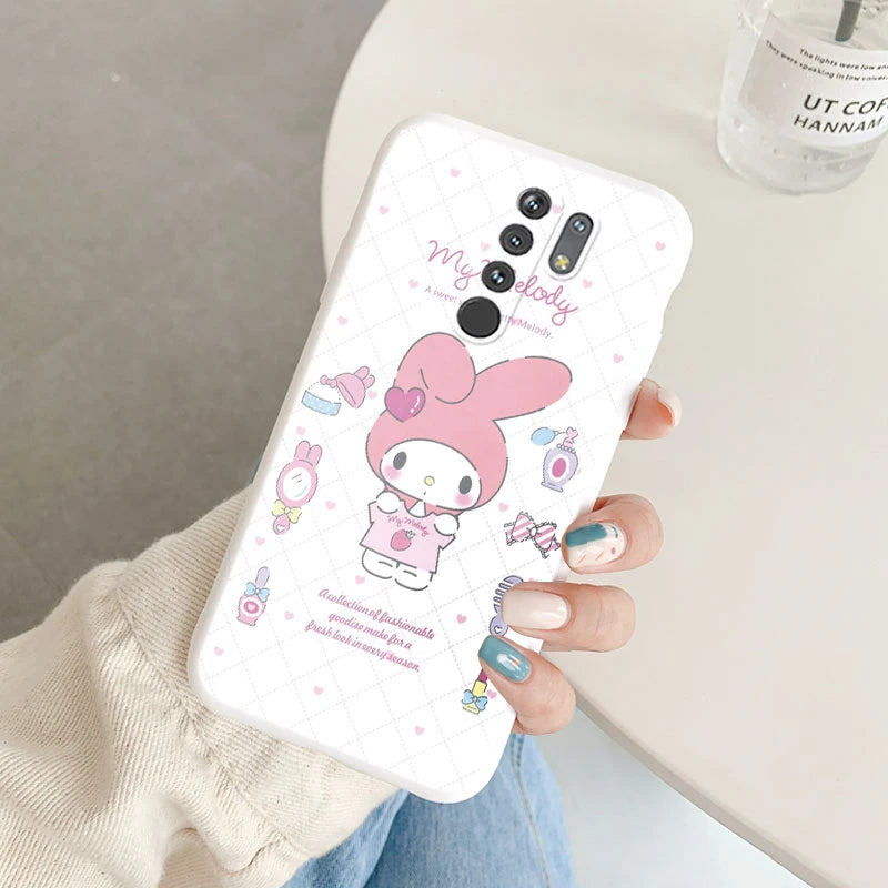 Cartoon Phone Case Kuromi Melody Cinnamoroll - Anti-drop Silicone Case - Xiaomi POCO M2 Redmi 9 Back Cover - Girl Boys for Redmi 9 - Xiaomi Redmi 9 - Anime Fan Gift-Kba-sanlo64-Redmi 9-